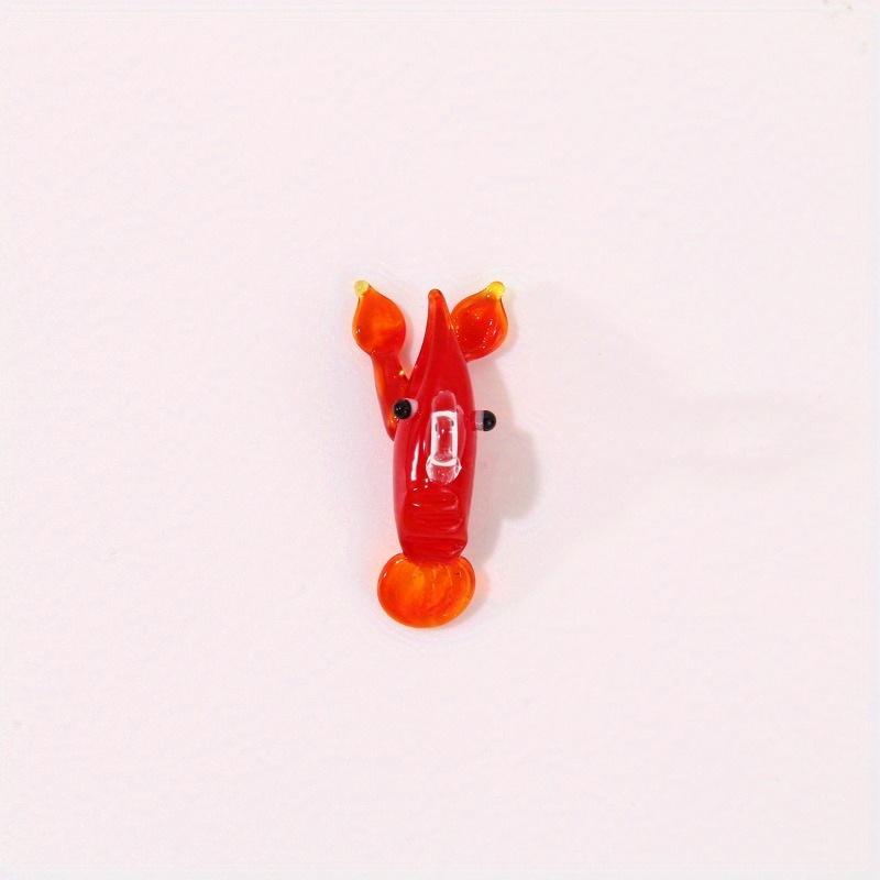 1PC Red Lobster Mini Figurine Pendant Cute Charms Crayfish Prawn Shrimp Tiny Statue Ornaments Aquarium Decor Supplies