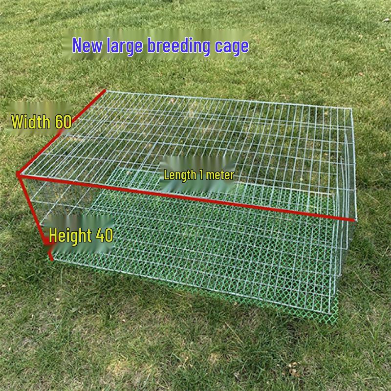 Large Multi-Purpose Animal Cage: Rabbit, Pigeon, Chicken, Goose - Wire Mesh Panel, Easy Assembly, Transport Ready, Mother-Child Design.