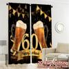 2pcs, 2D FLAT PRINTING Curtains (Without Rod) Golden Anniversary(1) Popular Curtains Digital Printed Prints Light Filtering