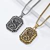 Collier Rétro Style Chinois en Acier Titane Forme Dragon Personnalité Niche Chaîne Pull Pendentif Tête de Dragon Année du Zodiaque Homme