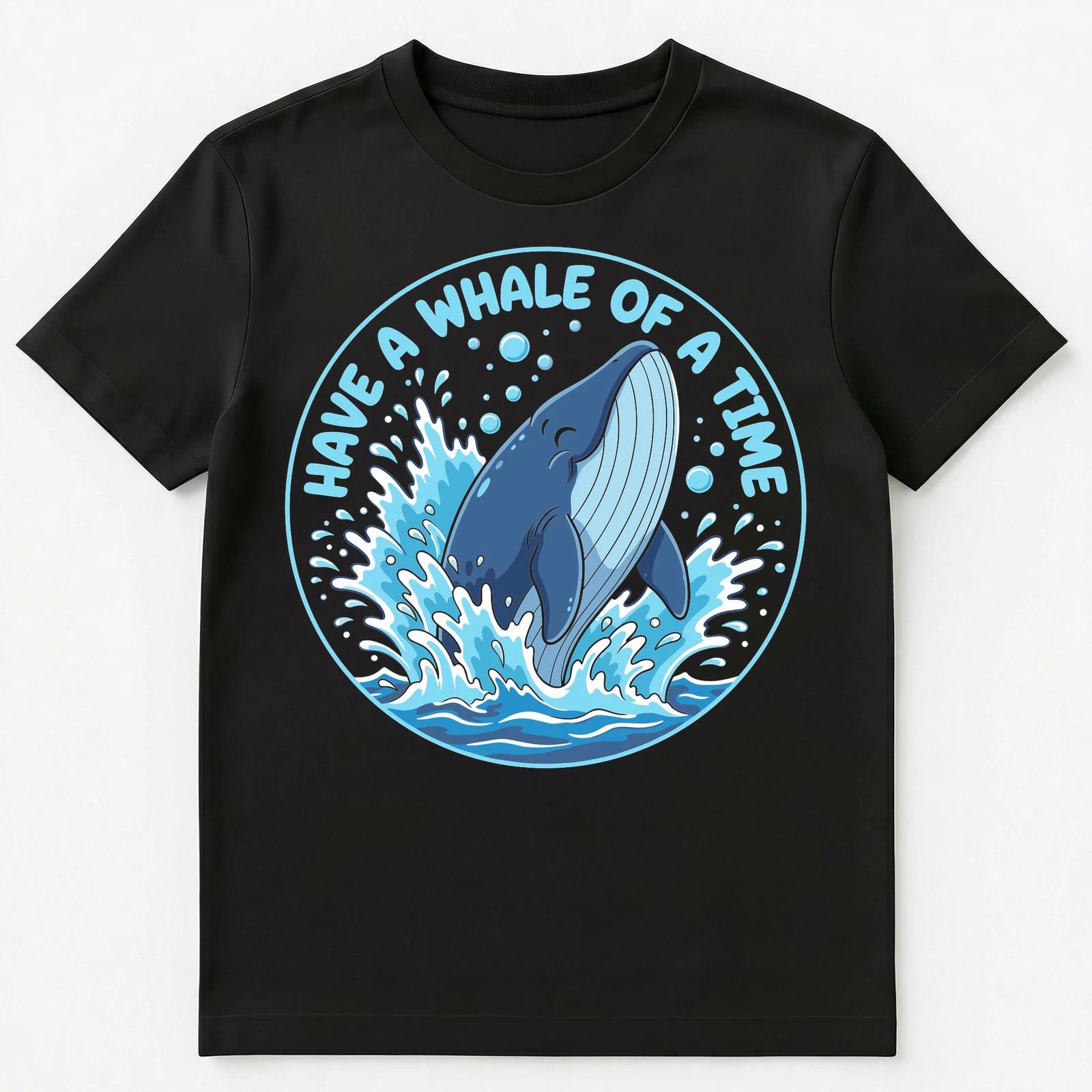 Whimsical Whale Time Fun Sea Adventure Art Unisex T-Shirt 2XL