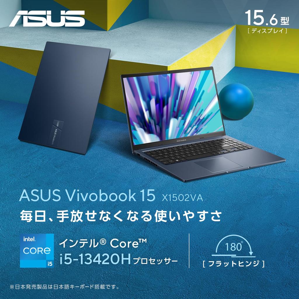 ASUS Vivobook 15 X1502VA Intel Core i5 16GB 512GB Windows Run Includes PC Game Pass Quiet Laptop, 15.6-inch, 13420H, Memory, SSD, 11, 8.9-Hour Time,