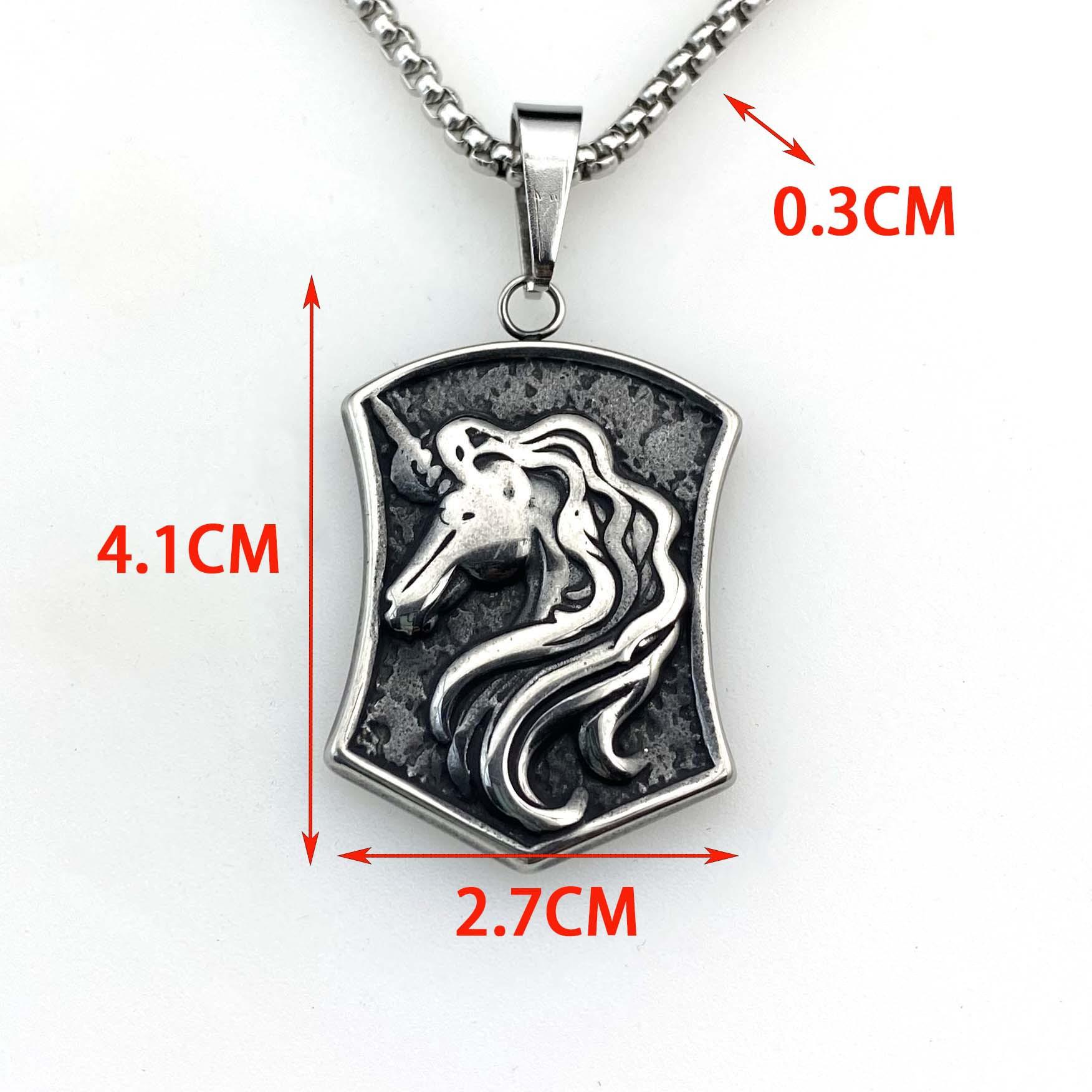 

A new retro and distinctive stainless steel pendant necklace and a trendy-hop punk sweater chain