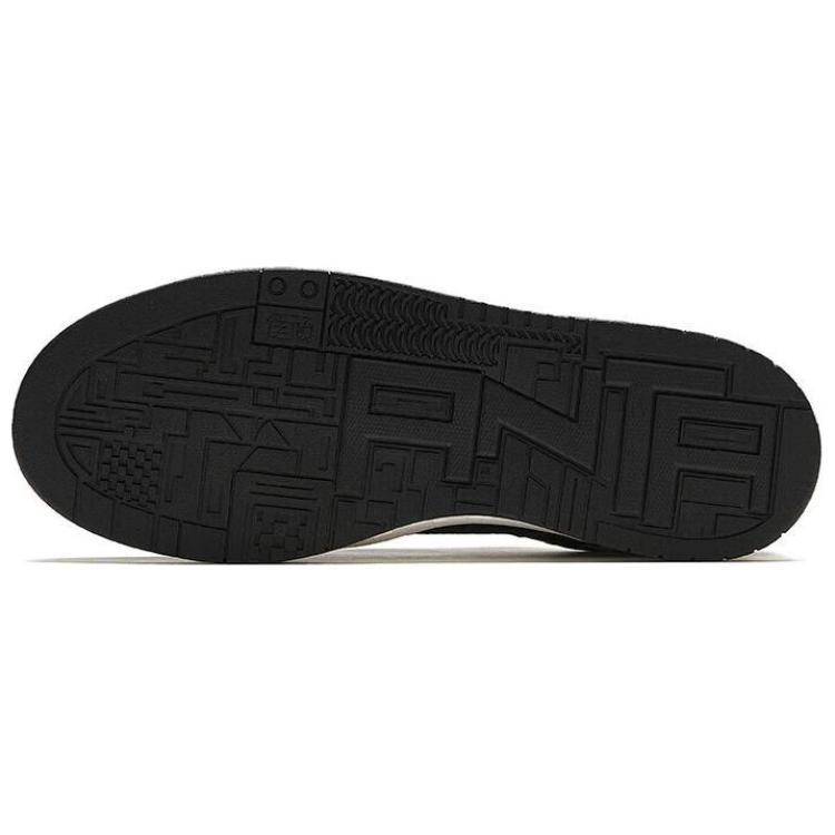 New Anta Anti Slip Wear Resistant Skateboard Shoes Men's Black White 112418051-2