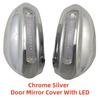Car Chrome Rearview Accessories Plated Side Mirror Cover With LED Trim Paste Style For Honda City Fit Jazz 2003 2004 2005 2006