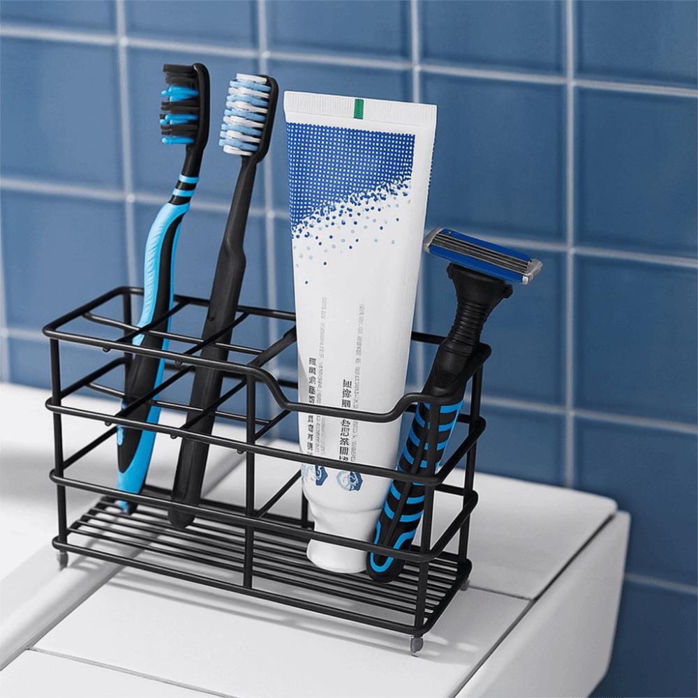 Easy To Clean Toothbrush Holder Stainless Steel Shower Table Bracket Bathroom