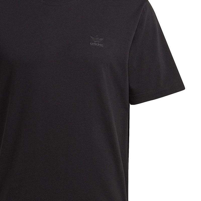 Adidas Originals Clover Logo Print Crew Neck Short Sleeve T-Shirt Men Tops Black HL9234