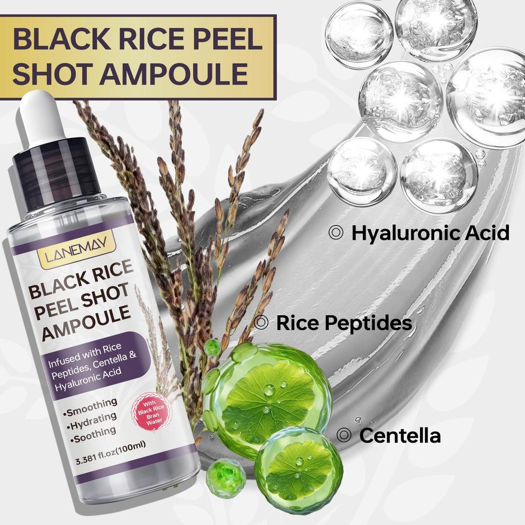 Black Rice Peel Shot Ampoule-Deeply Hydrates And Soothes Dry Or Irritated Skin-Suitable For All Skin Types,100ml