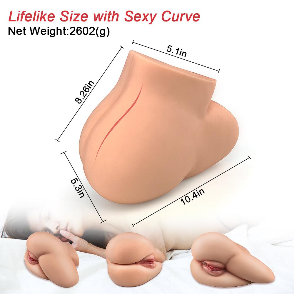 Pussy Ass Dospělé mužské erotické hračky pro muže Masturbace, realistické velké zadek Ženské torzo Hip Dospělé hračky Love Dolls with Anal vagina
