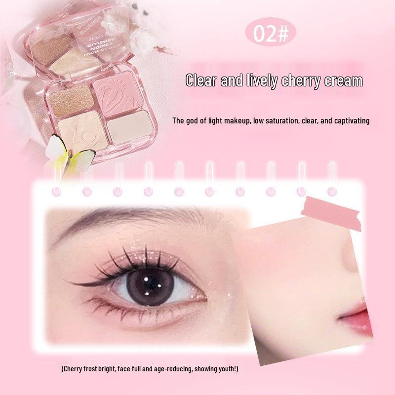 

WODWOD Brightening Face Palette: Matte Contour, Highlight & Blush All-in-One