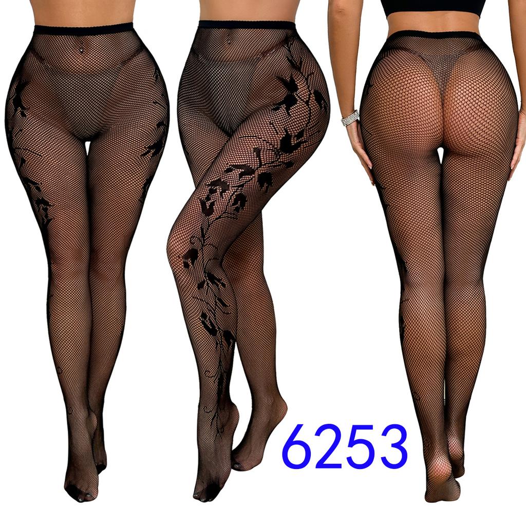 Spring and Summer Niche Thin Lolita Lace Blooming Flower Pantyhose Sweet Cool Babes Mesh Socks