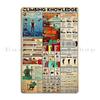 Vintage Climbing Knowledge Metal Plaque Party Customize Cinema Party Create Tin Sign Poster