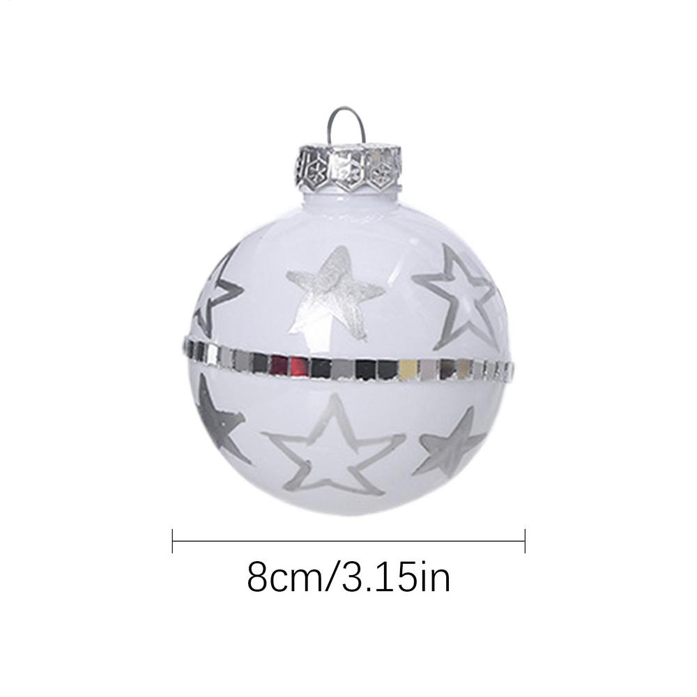 Christmas Balls Decoration 9 Pieces Ball Decorations 3.2 Inches Shatterproof Ornaments For Home Winter Party Outdoor Holiday