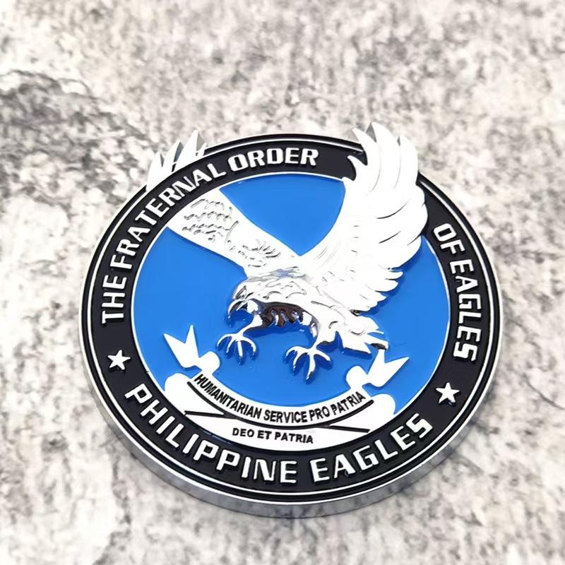 Metal car emblem Eagle totem metal body sticker High-grade alloy eagle car tail emblem 1pc