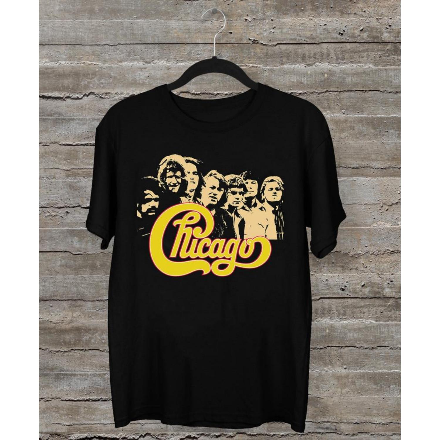 

NEW CHICAGO Band Member Short Sleeve Black All Size Shirt AR695 Unisex T-Shirt XXXXXL