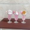 1Pcs Miniature Dollhouse Food Pink Ice Cream Cup Drink Model Toy For Doll Accessories Doll House Decoration Kids Gift