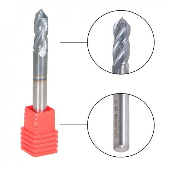 1/4 Inch 4 Flute 2-1/2" Overall Length 90 Degree Carbide Drill Mill