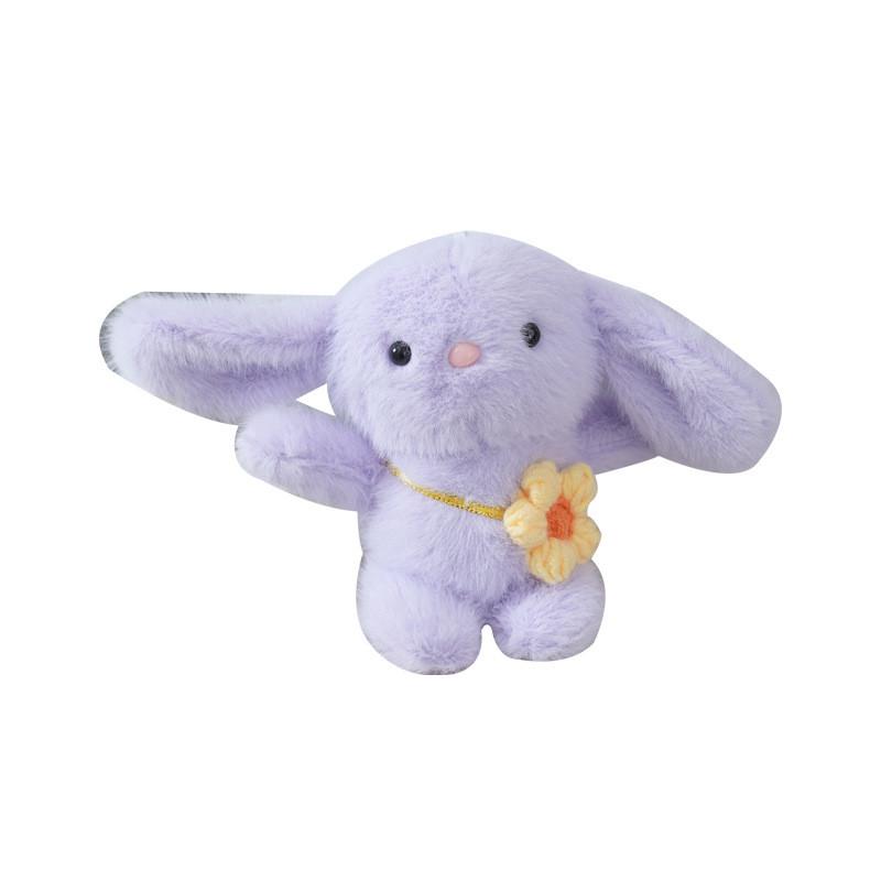 Rabbit Plush Flower Keychain Cartoon Pendant Backpack Decorations Gift Kids