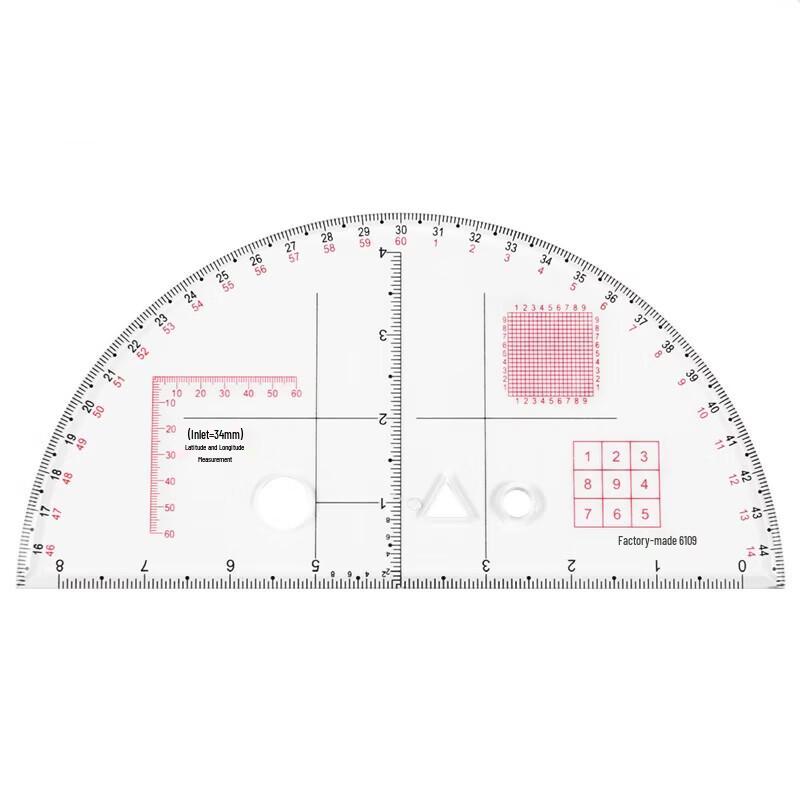 Latitude and Longitude Map Protractor