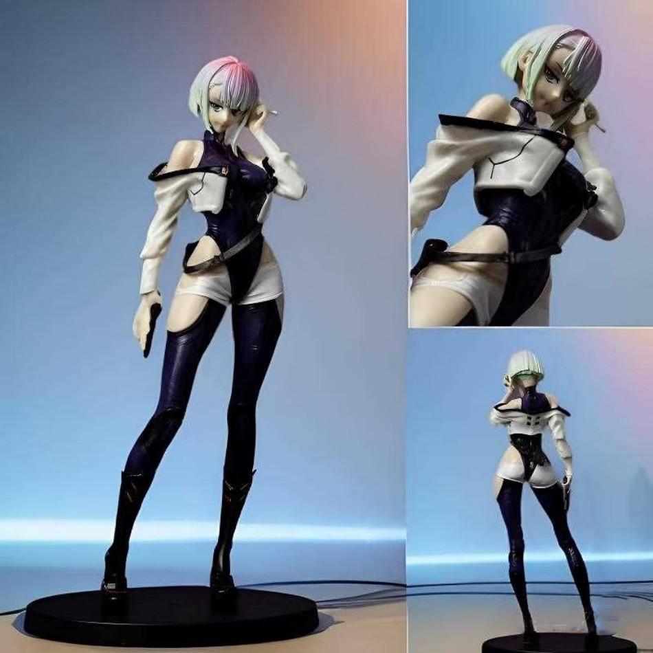 23cm Anime Cyberpunk Lucy coole Figur Fußmodell Spielzeug Geschenk Sammlung Rebecca Figur Action Kuchen Dekoration Geburtstagsgeschenk