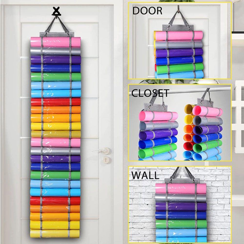 Application Wrapping Paper Hanging Organizer Storage Wall Mount Storage Rack Vinyl Roll Holder