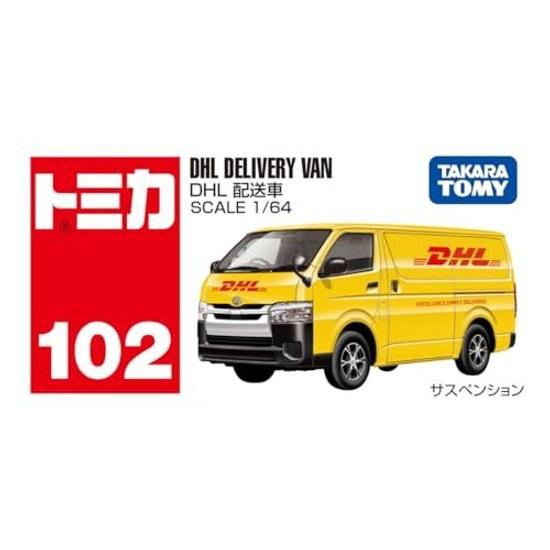 Takara Tomy Tomica No.102 DHL Delivery Vehicle Mini Car Toy Ages 3 Up
