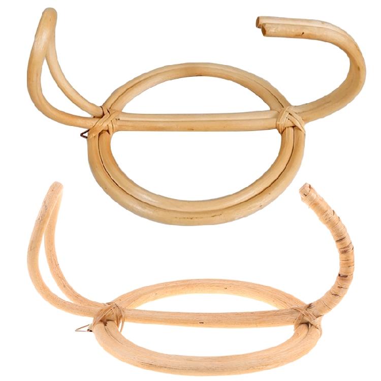 Natural Rattan Clothes Drying Rack with Clips Sockings Towels Diapers Bra Racks