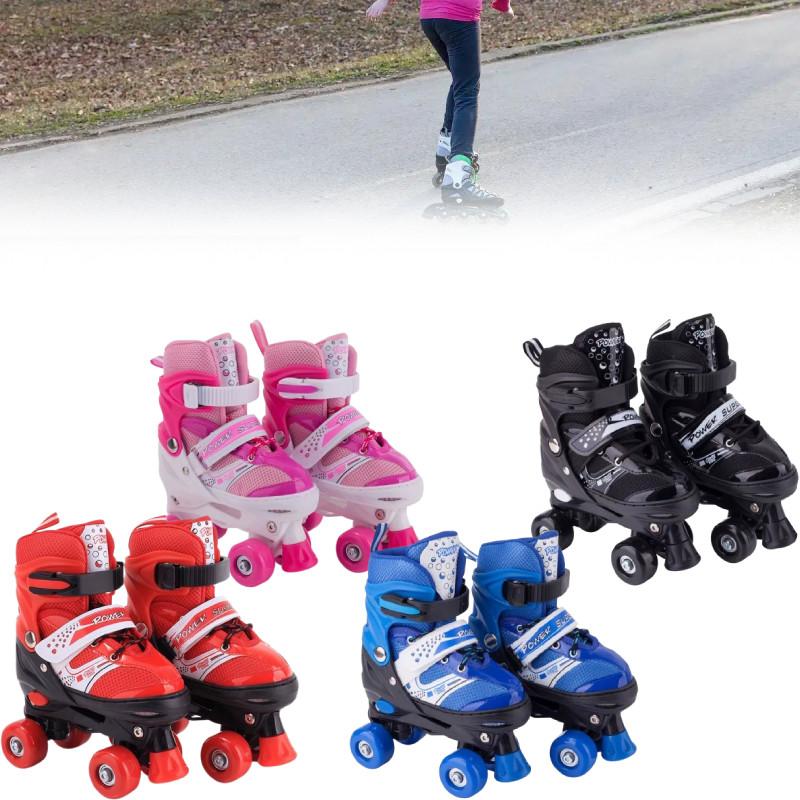 Adjustable Roller Pvc Skates For Kids With Brakes Wheels Safe Design Outdoor