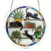 Yousheng Acrylic Puzzle Suncatcher DIY Jigsaw Puzzle Suncatcher Kit with UV Printed Design Colorful Window Hanging Ornament for Home Garden Decor