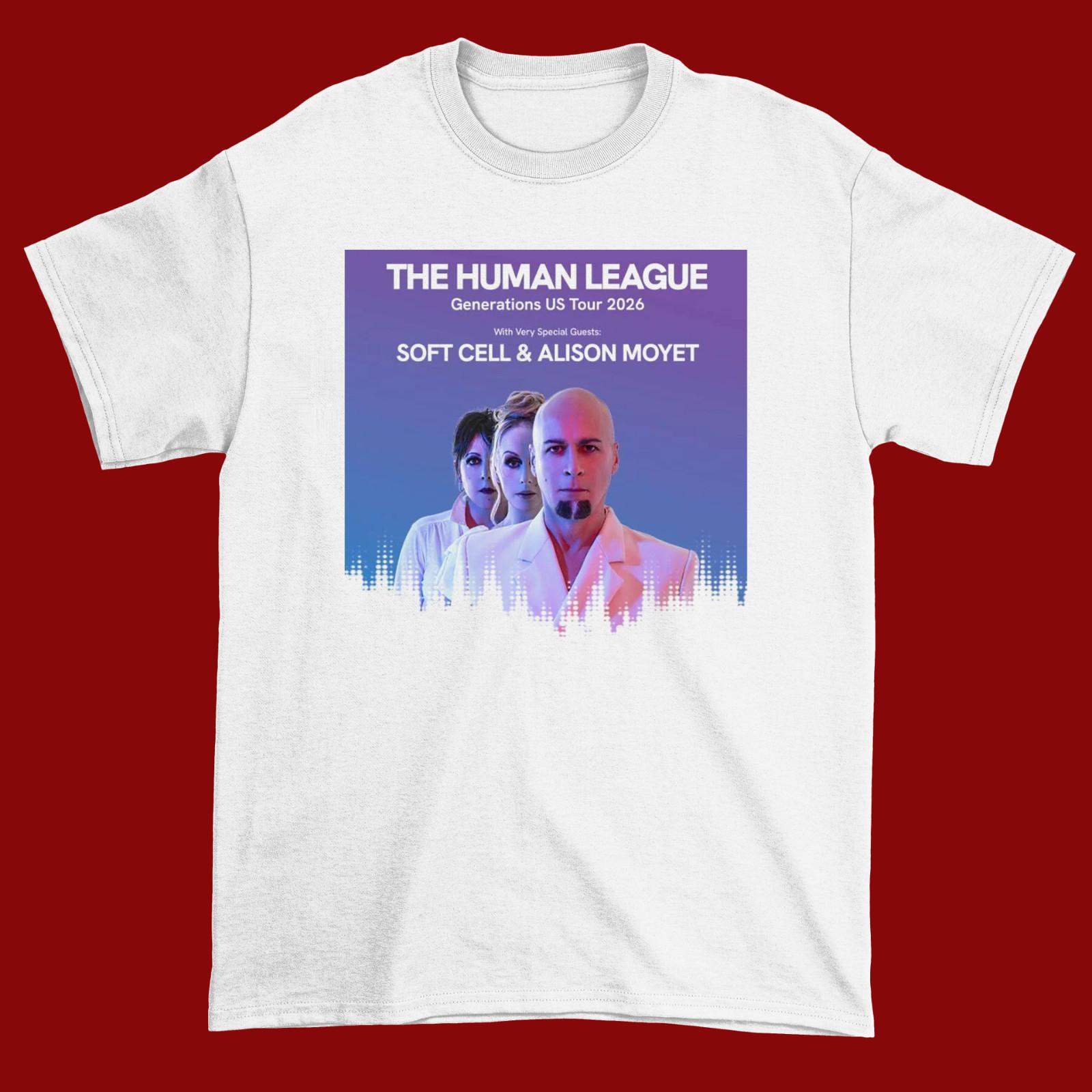 The Human League Generations Tour 2026 White Shirt S-5XL L384 XL