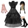 Costume da Cosplay di Halloween per Bambina Abiti Gotici Neri Costume per Bambini Carnevale Travestimento