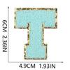 6Cm Towel Embroidery Lake Blue English Letter Embroidery Cloth Sticker Bag Decoration Patch Sticker Ironing Number Sticker