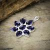Amethyst Gemstone Handmade 925 Sterling Silver Jewelry Pendant 1.97" M-90