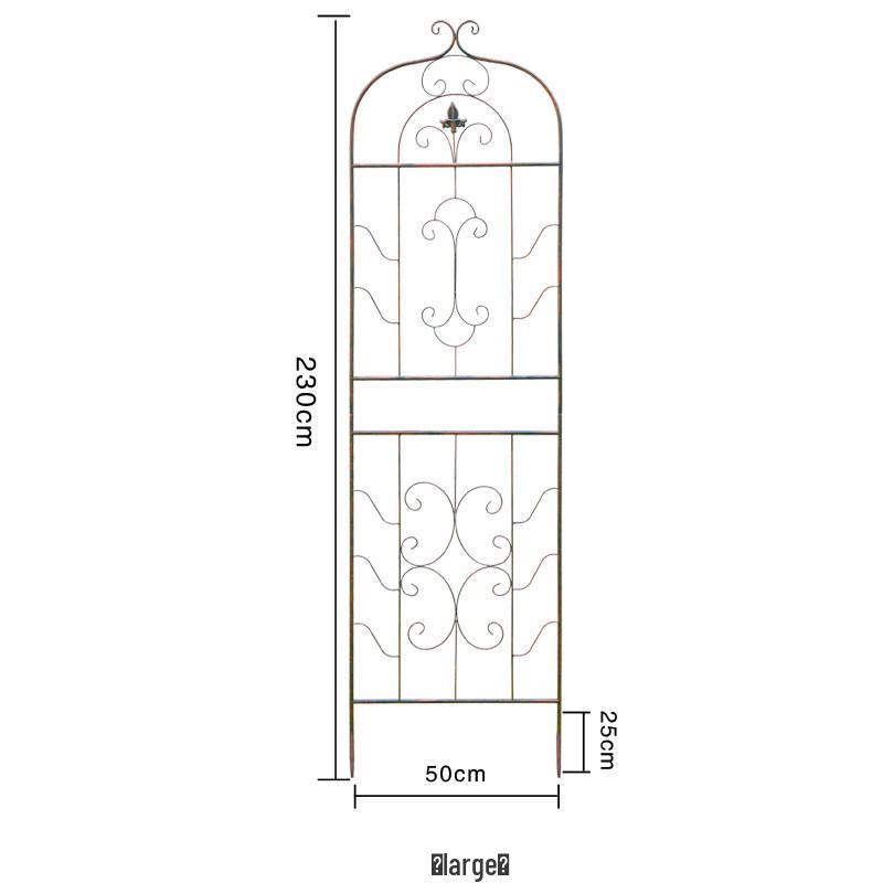 American Retro Wrought Iron Rose & Clematis Trellis for Balcony or Garden