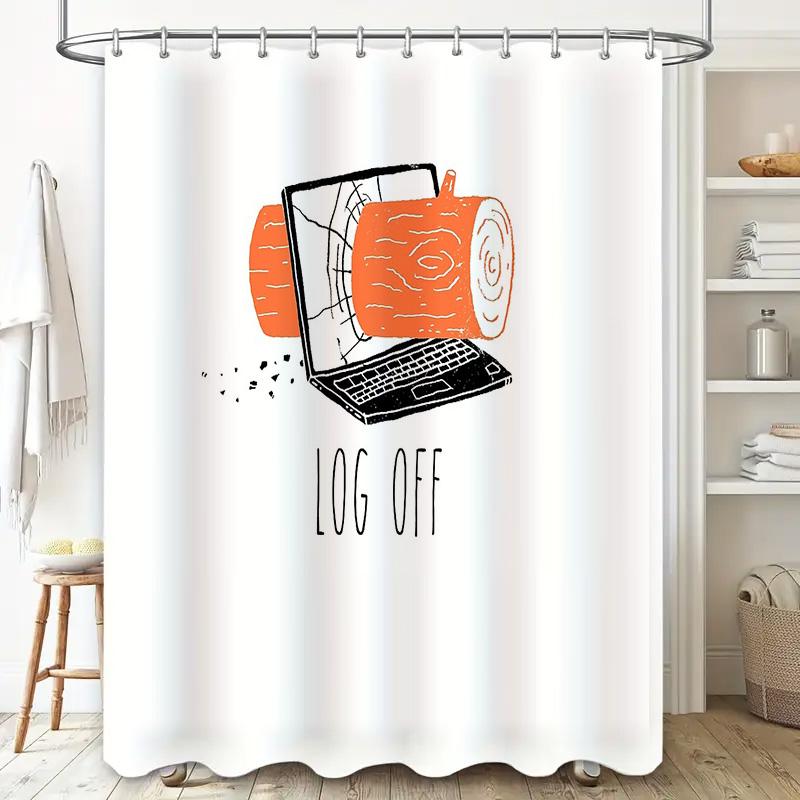 Tech Gamer Shower Curtain Bathroom Decor Gaming Room Decor Computer Geek Gift Pixel Art Modern Abstract Home Decor