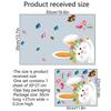 Cute Rabbit Butterfly Sticker Easter Window Glass Decoration Static Stickers Shop Window Decor Cartoon Home Holiday Decoration