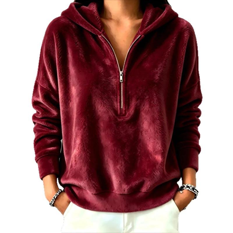 Women S Fall Winter Fleece Hooded Sweatshirt Casual
