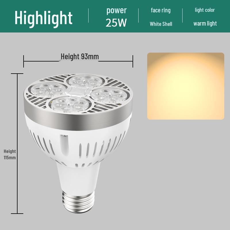 PAR30 LED Track Light: E27 Screw Base Spotlight for Commercial and Retail Spaces