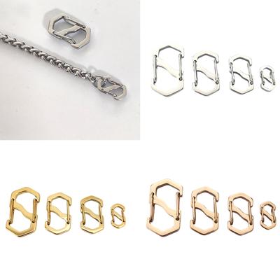 S Type Spring Snap Hook Key Holder Keychain Carabiner Stainless Carabiner Keychain Clip Multifunctional Carabiner Hook