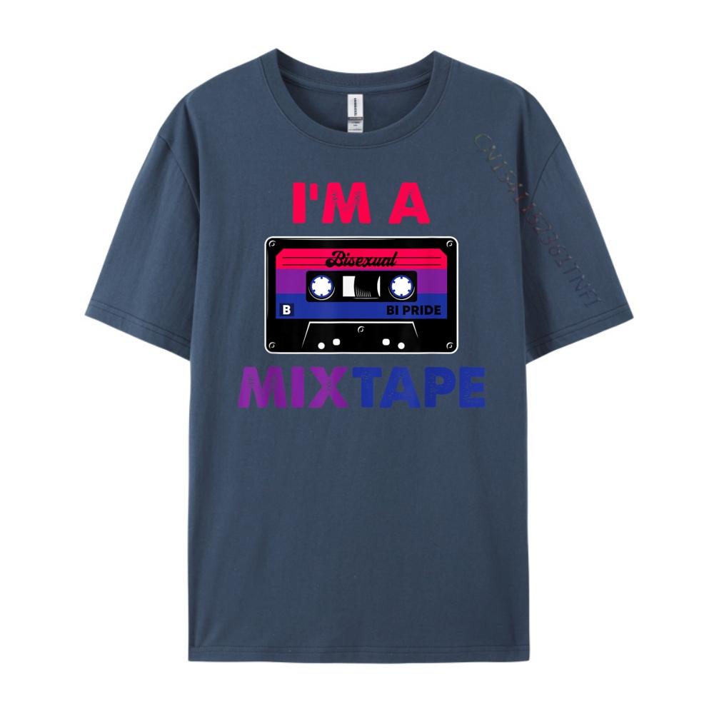I M A Mixtape Bisexual Pride Month Lgbtq Cassette Tape Graphic T Shirts Men Oversized New Year Chinese Style