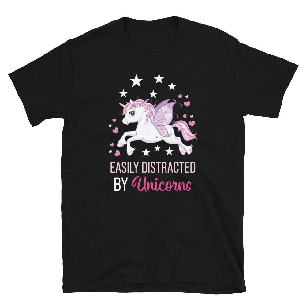 Easily Distracted By Unicorns T-Shirt 4XL