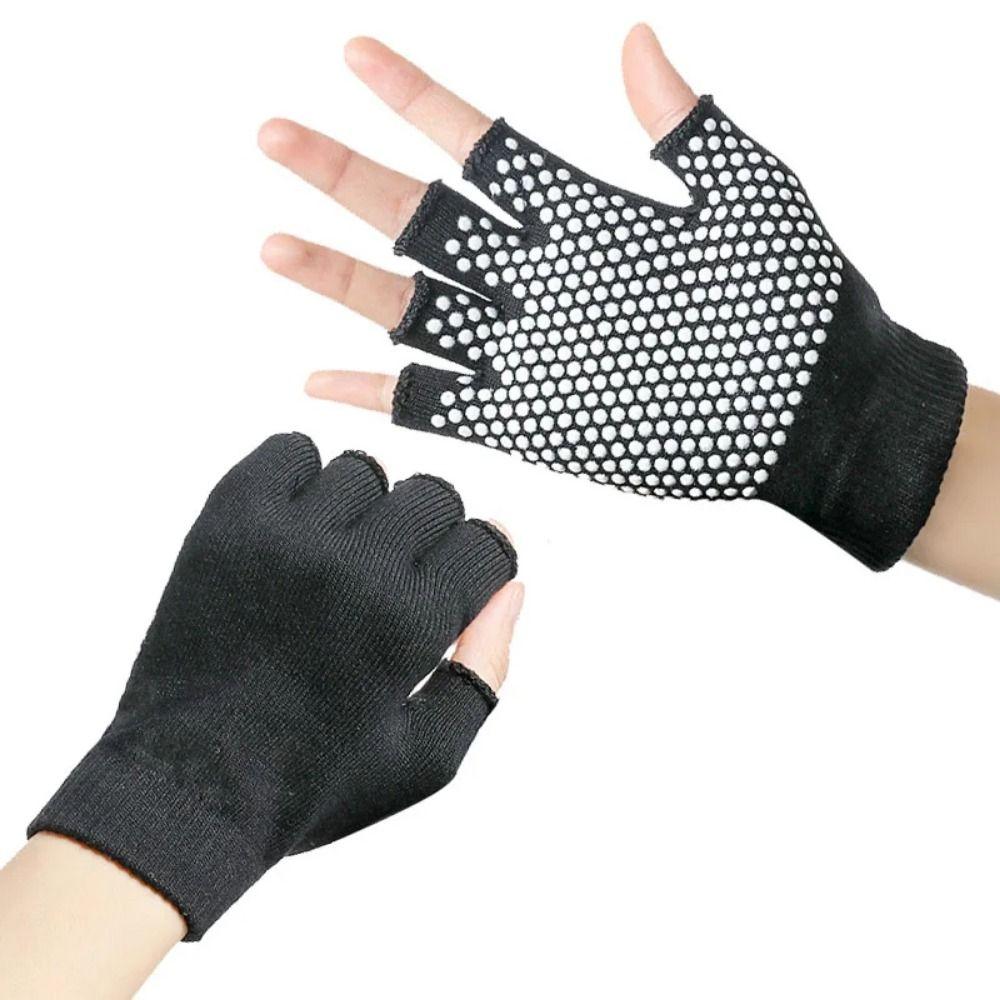 1Pair Warm Half-finger Gloves Women Men Open-fingered Gloves Unisex Yoga Gloves