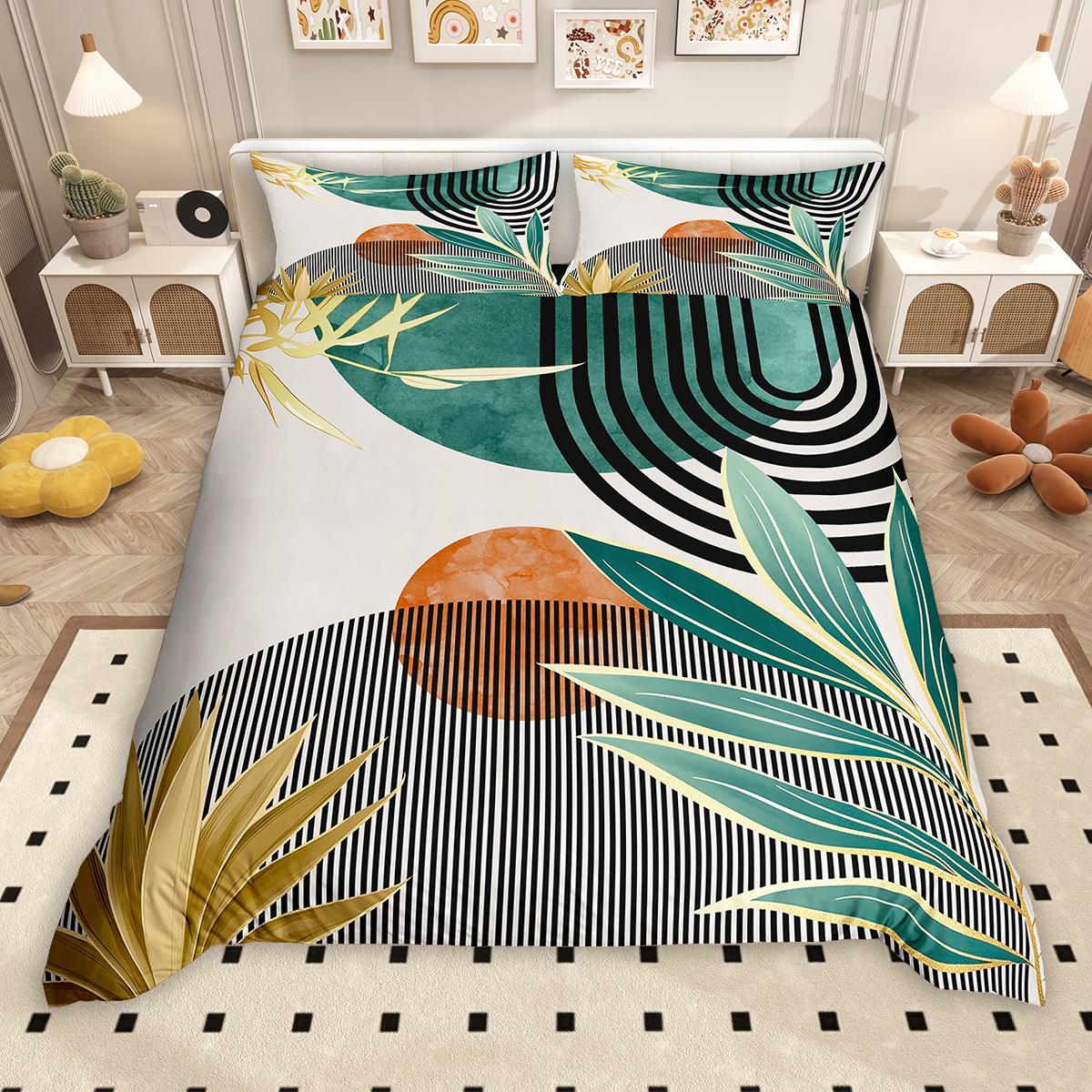 

Homewish Modern Minimalist Duvet Cover Set 2pcs/3pcs, Retro Mid Century Art Bedding Set, Brief Style Aestheitc Quilt Cover Set DE XS 100x135cm 2pcs&set