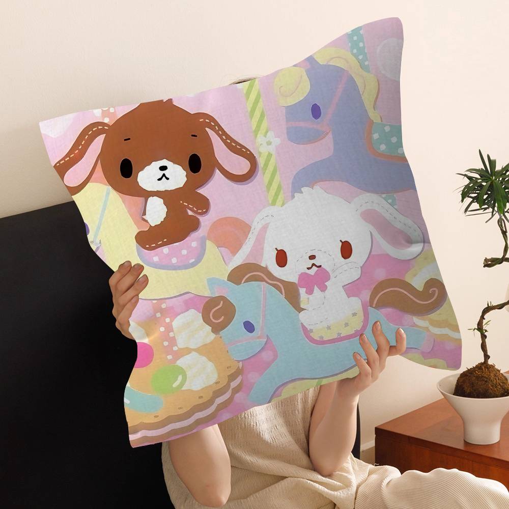 Cartoon S-SugarbunnieS-S Cushion Cover Inches Farmhouse Decor Home Throw Pillow Covers For Couch Decorations