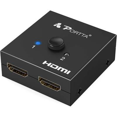 HDMI Switch Splitter 4k 2 Port HDMI Bidirectional Switch Splitter 1 In 2 Out - 2 Input 1 Output HDCP 2.2 Ultra HD 4K [205]