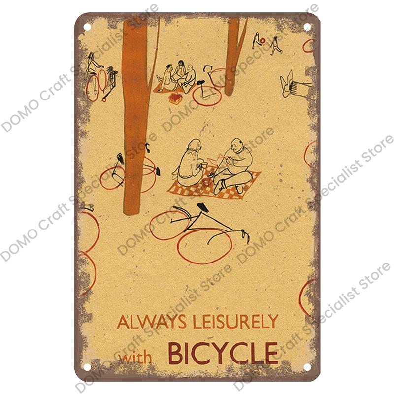 Vintage Bicycle Poster Metal Signs Plaque Retro Bike Cyclocross Metal Plate Tin Sign Garage House Wall Decor 20x30cm