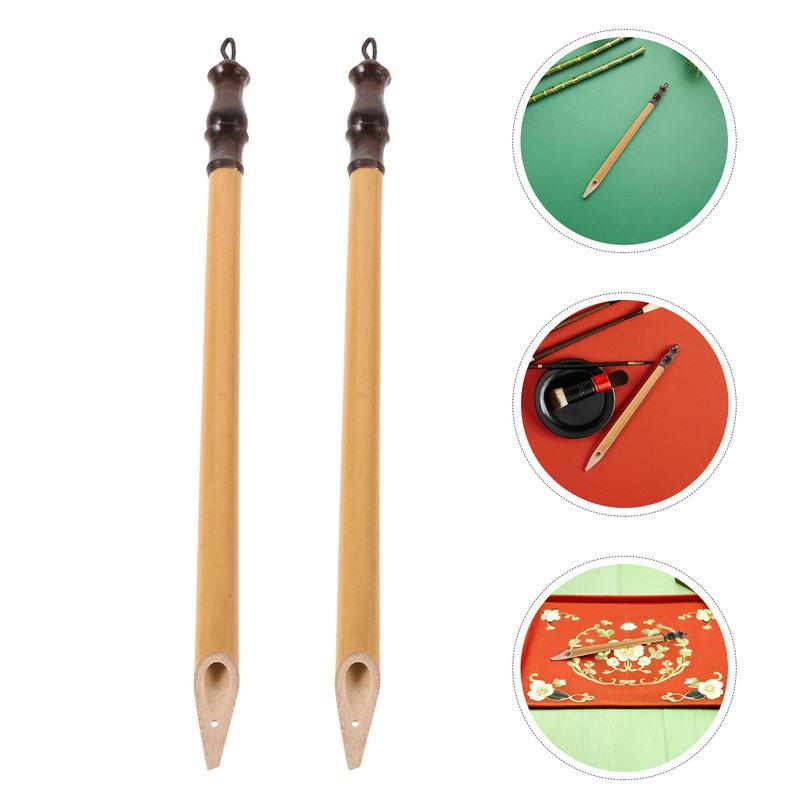 3pcs Bamboo Calligraphy Pen Set Dip Drawing Pen for Chinese Japanese Calligraphy Handmade for Beginners Artists Manga Lettering