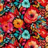 Royal Velvet Fabric Polyester For Sewing - Motif Flowers - Rdx2916