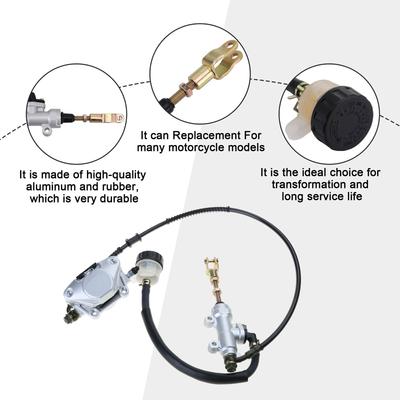 Hauptbremszylinder-Baugruppe für die hintere Fußscheibenbremse, reduziert die Bremsscheibentemperatur für 110 cc, 125 cc, 150 cc, 200 cc, 250 cc, ATV, langlebig