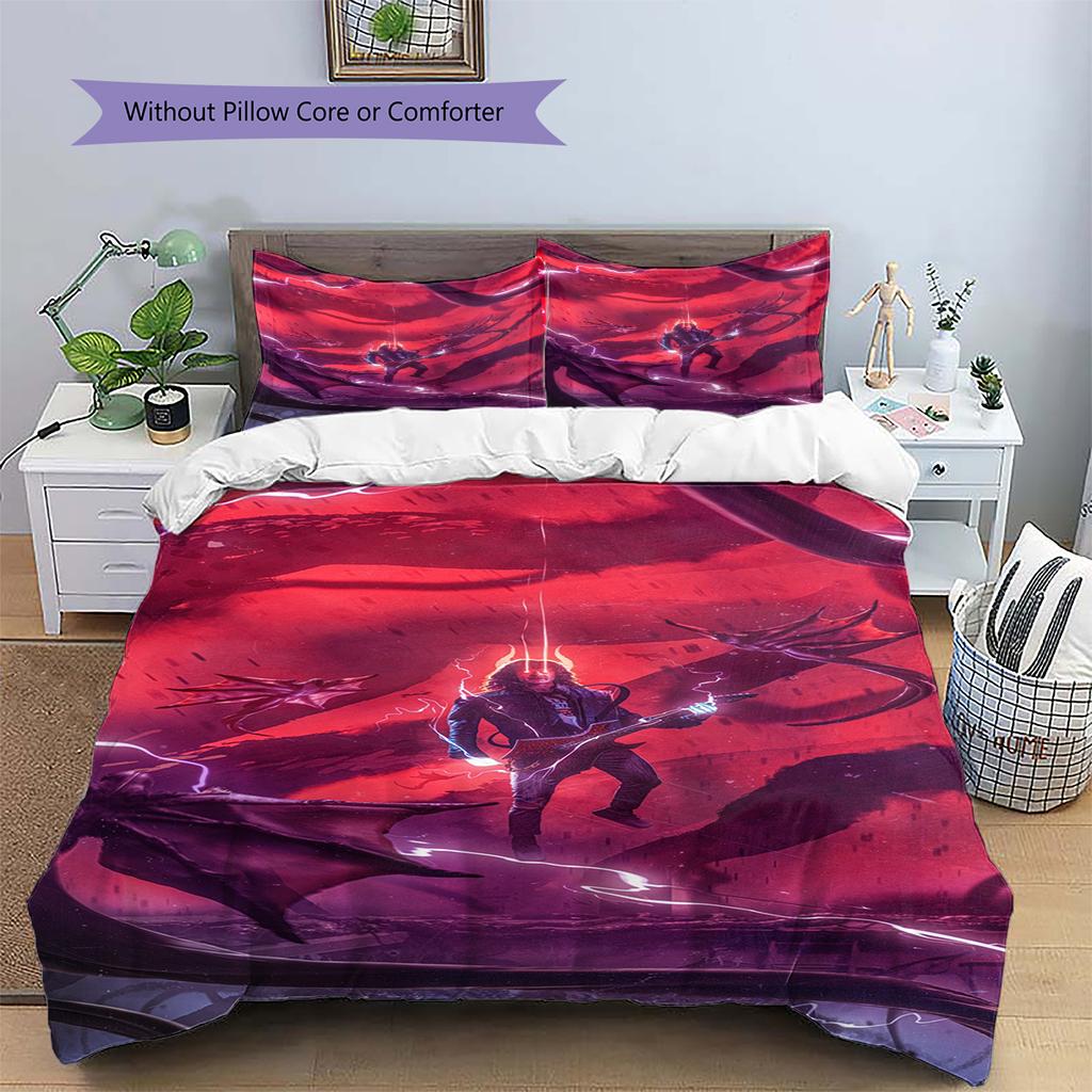 Cartoon Pattern Bedding Quilt Set Quilt Cover Pillowcase Home Decoration Birthday Gift (1 * Duvet Cover + 2 * Pillowcase, Without Core)
